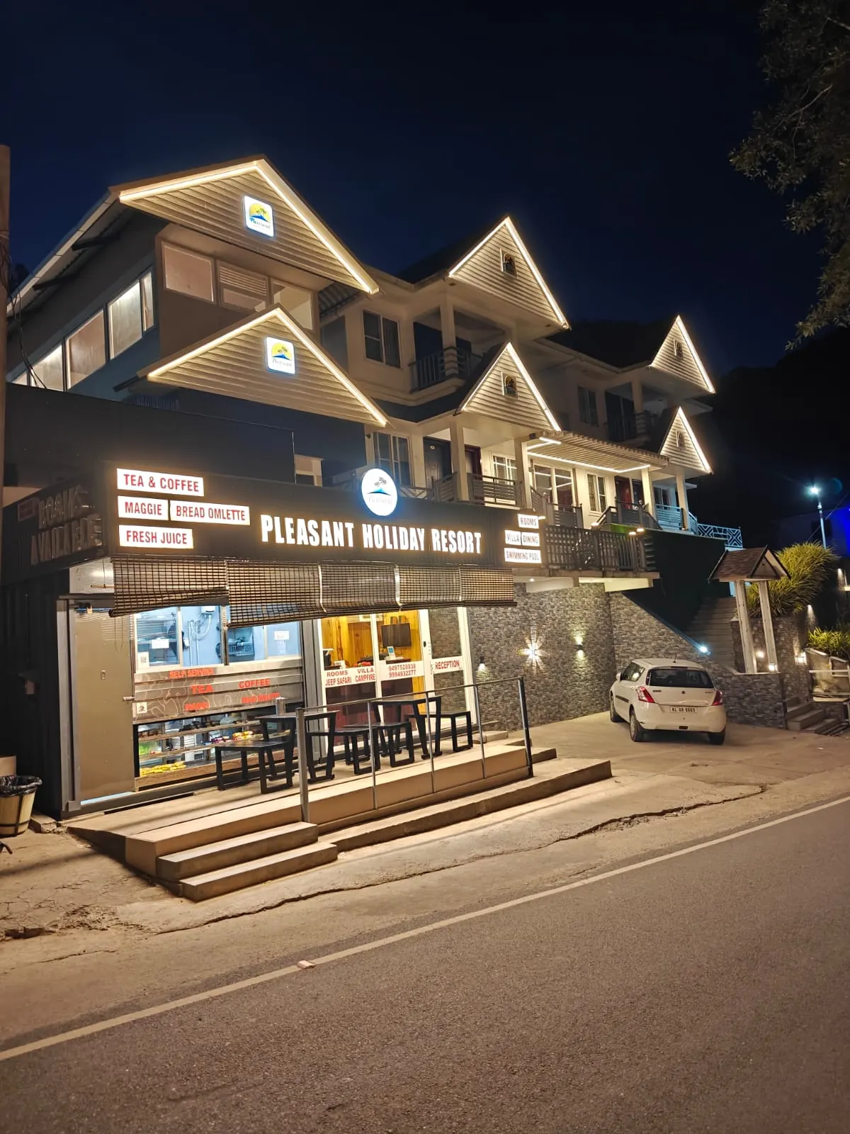 Pleasant Holiday Resort roadside night view